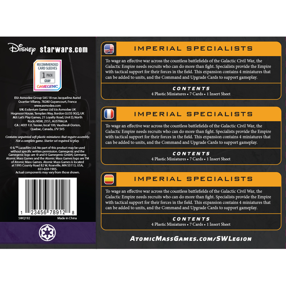 Star Wars: Legion - Imperial Specialists (New Arrival)