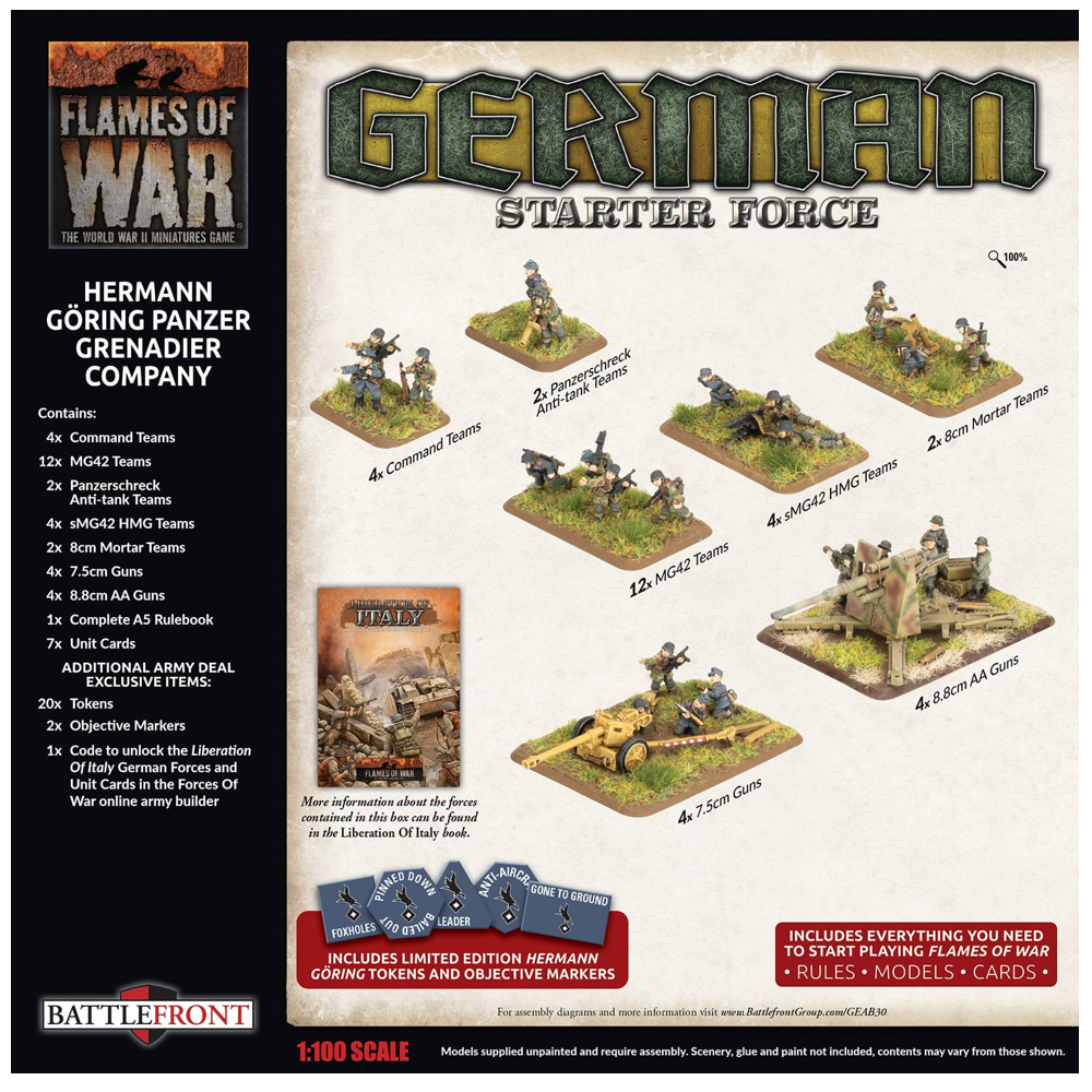 Flames of War WW2: German Starter Force - Hermann Goering Panzergrenadier Company (Preorder)