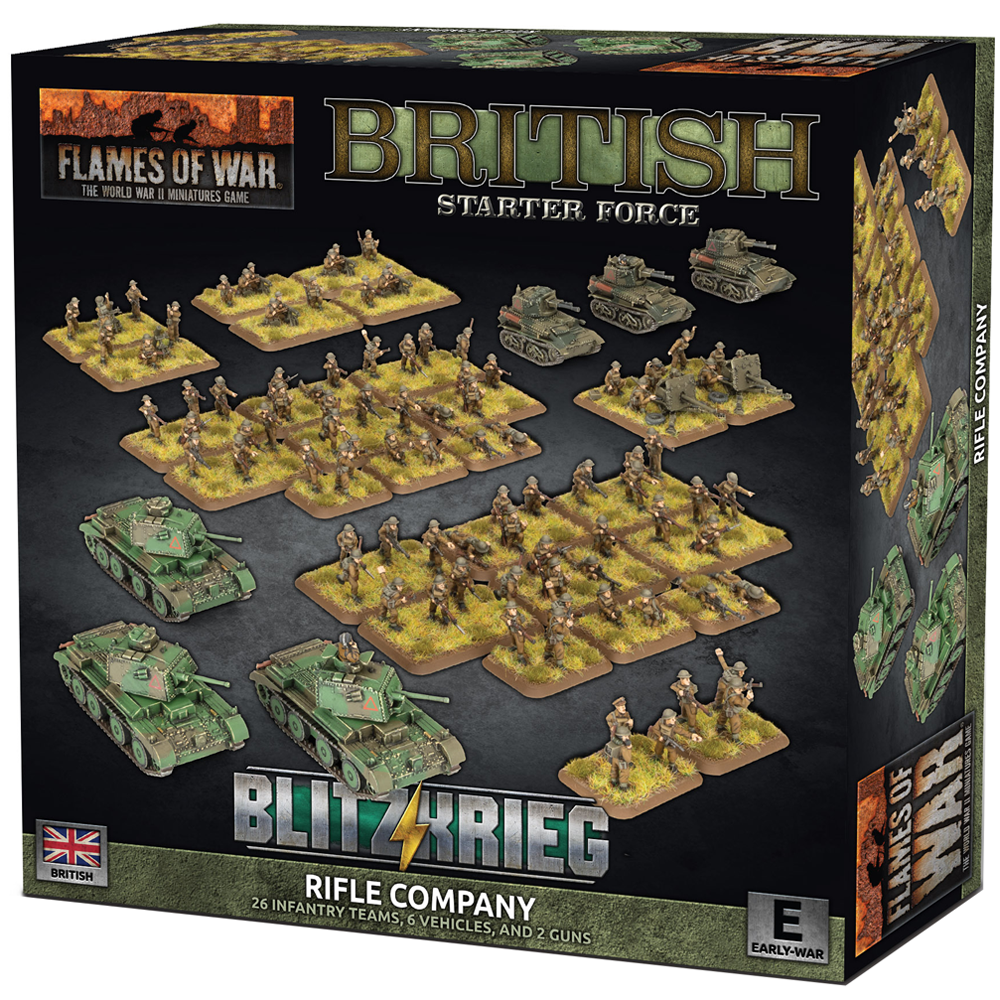 Flames of War WW2: Blitzkrieg: British Starter Force - Rifle Company (Preorder)