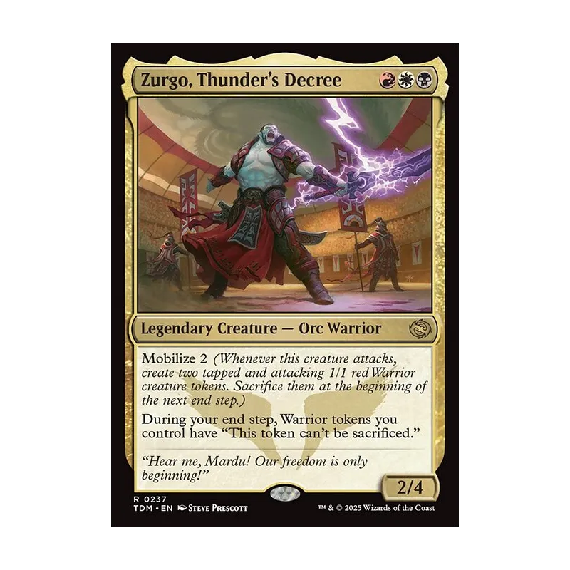 Zurgo, Thunder's Decree - Tarkir: Dragonstorm (Near Mint)