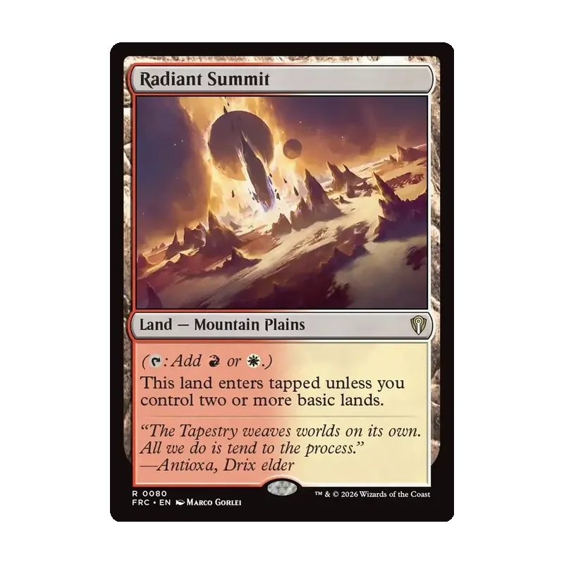 Radiant Summit - Reality Fracture Commander (Near Mint)