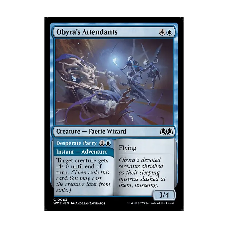 Obyra's Attendants // Desperate Parry - Wilds of Eldraine (Near Mint)
