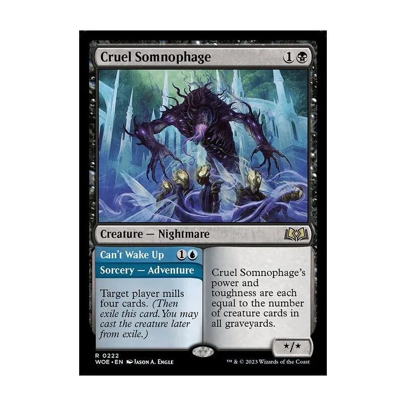 Cruel Somnophage // Can't Wake Up - Wilds of Eldraine (Near Mint)