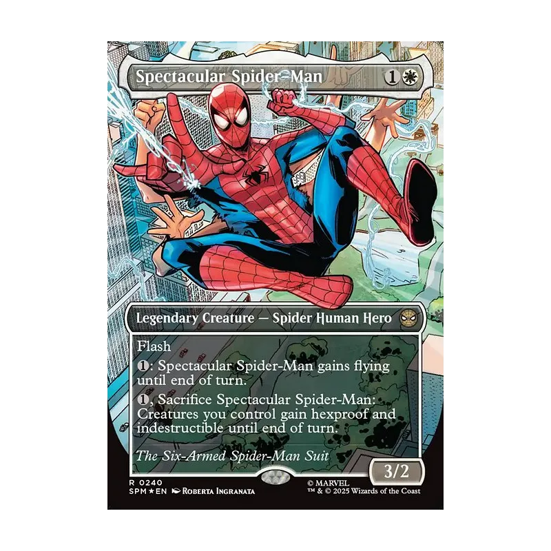 Spectacular Spider-Man (0240) (Borderless) (Textured Foil) - Marvel's Spider-Man (Foil Near Mint)