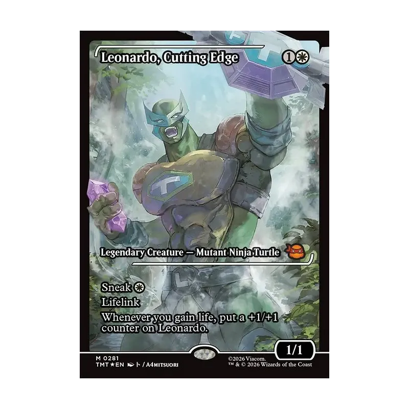 Leonardo, Cutting Edge (Showcase) - Teenage Mutant Ninja Turtles (Foil Near Mint)