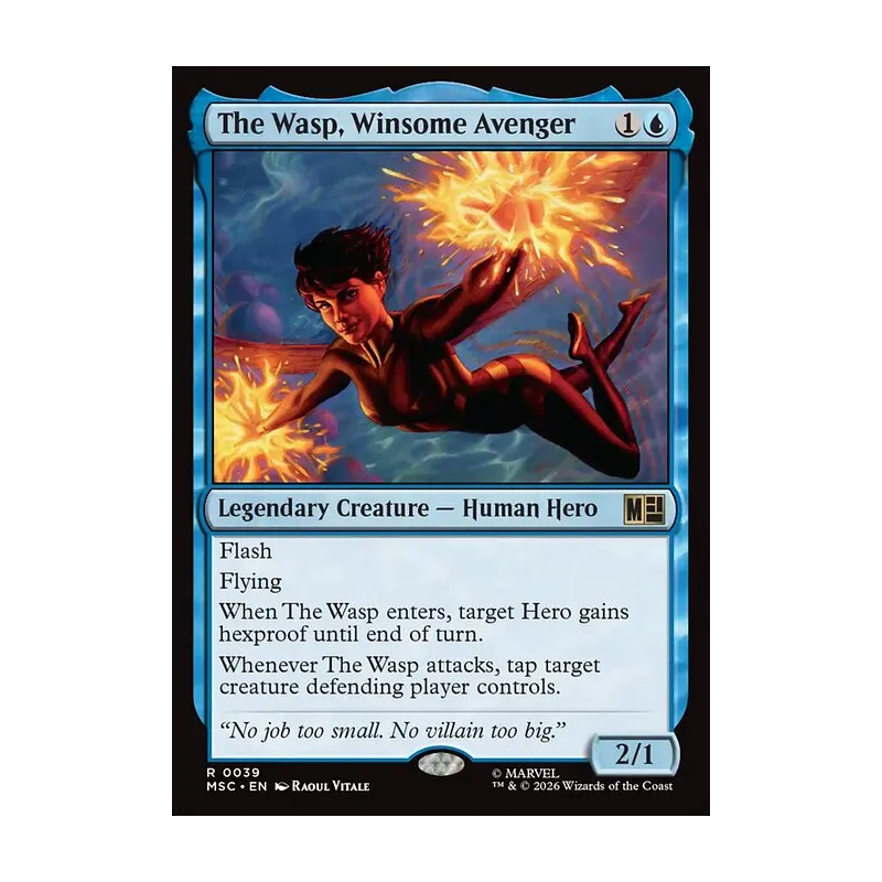 The Wasp, Winsome Avenger (Surge Foil) - Marvel Super Heroes Commander (Foil Near Mint)