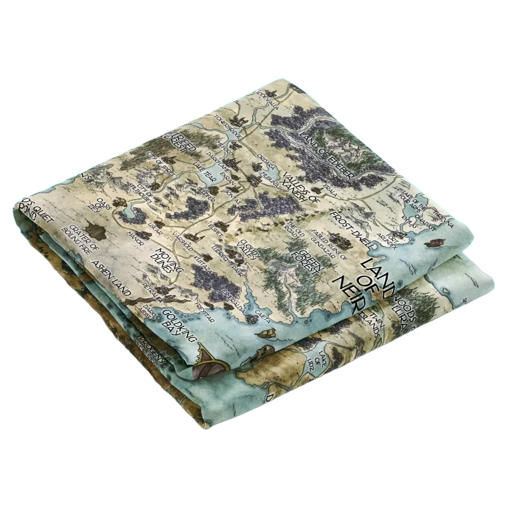 La Notte Eterna: World Map Printed on Fabric (Preorder)