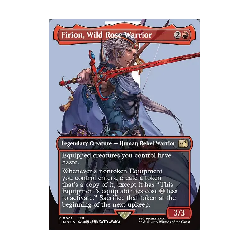 Firion, Wild Rose Warrior (Borderless) (Surge Foil) - Final Fantasy (Foil Near Mint)