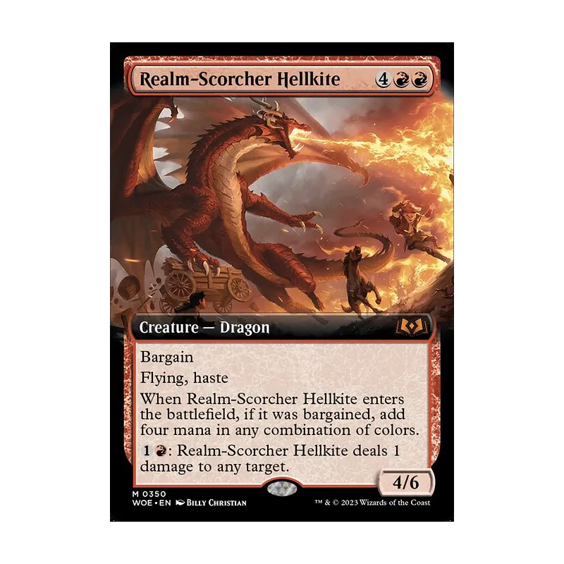 Realm-Scorcher Hellkite (Extended Art) - Wilds of Eldraine (Near Mint)