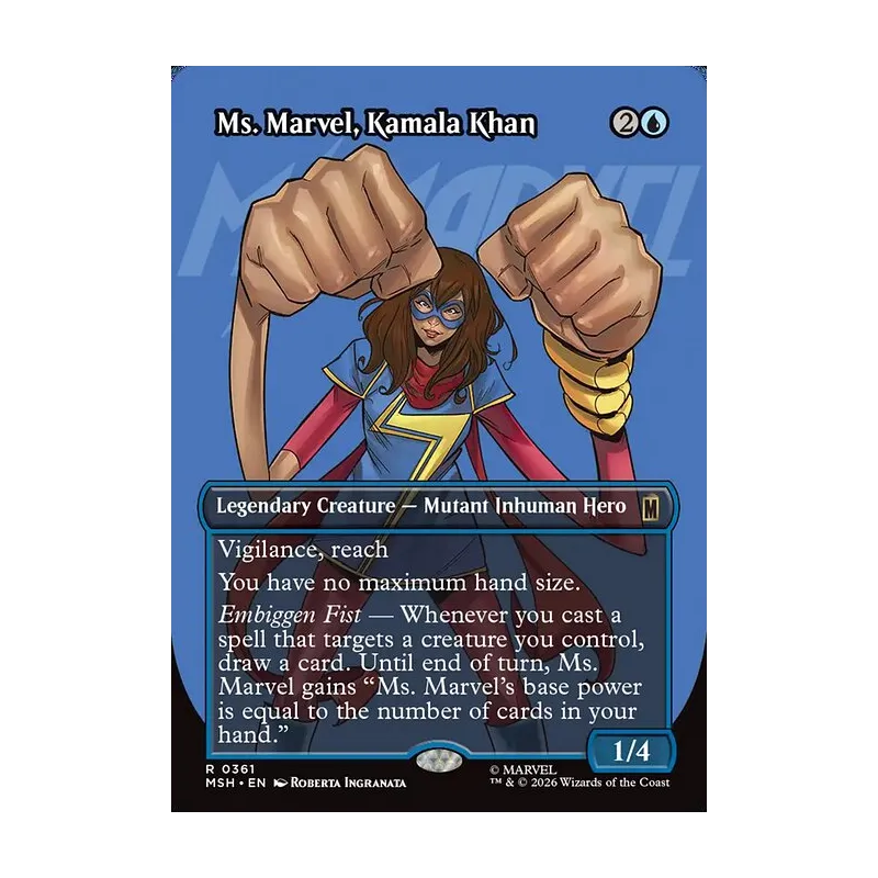 Ms. Marvel, Kamala Khan (Borderless) - Marvel Super Heroes (Near Mint)