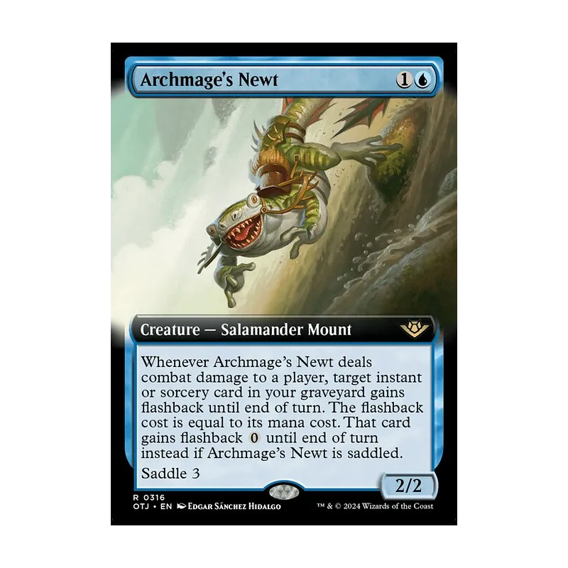 Archmage's Newt (Extended Art) - Outlaws of Thunder Junction (Near Mint)