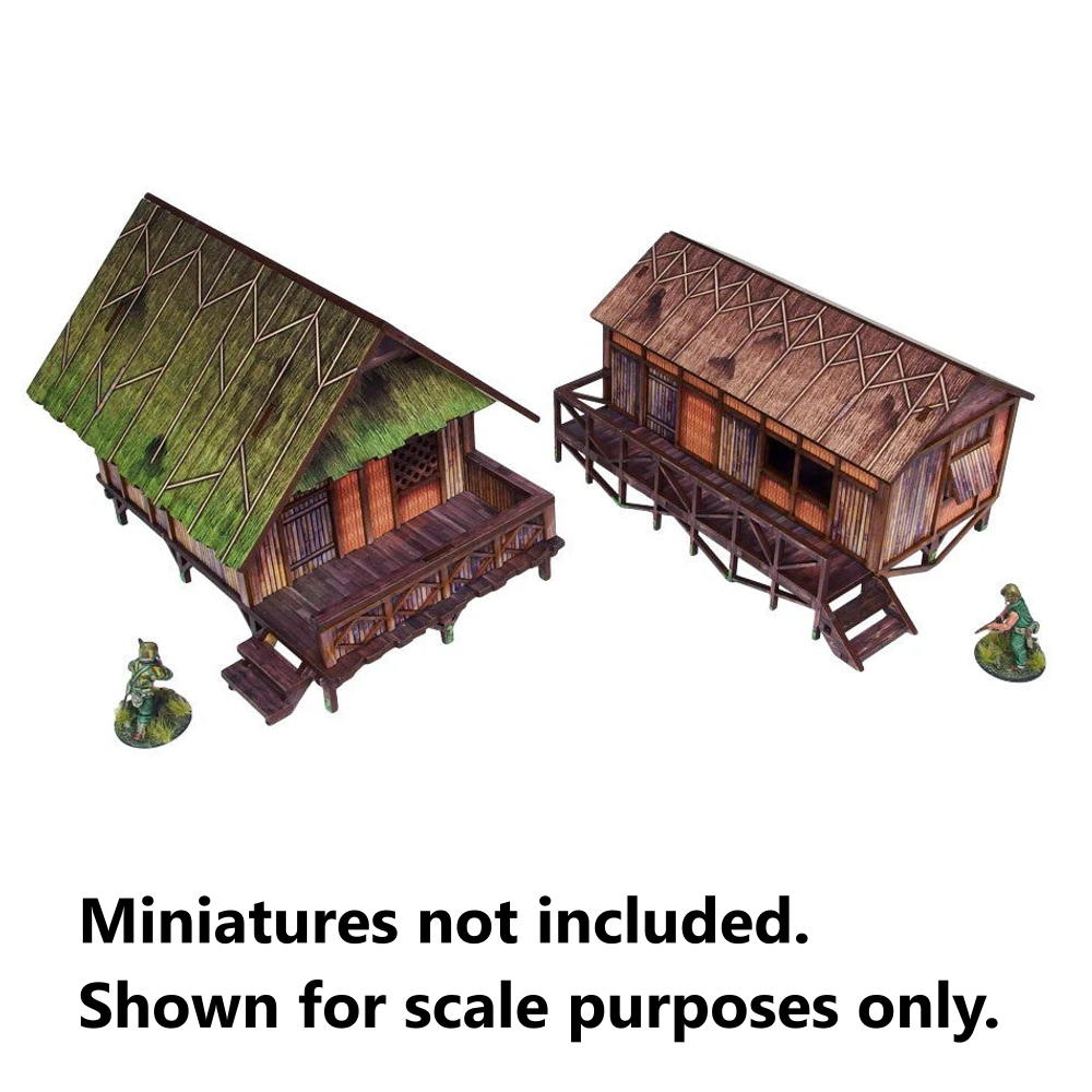 Bolt Action HDF Terrain: WW2 Pacific - Jungle Huts
