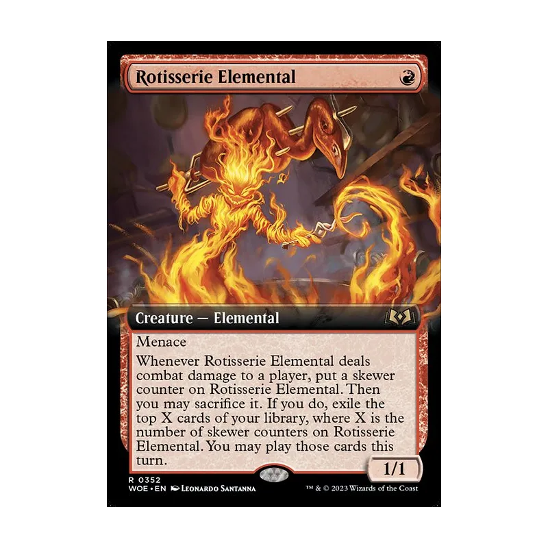 Rotisserie Elemental (Extended Art) - Wilds of Eldraine (Near Mint)