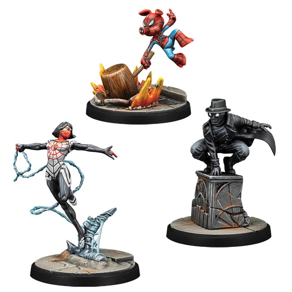 Marvel Crisis Protocol: Silk, Spider-Man Noir, Spider-Ham Character Pack (Preorder)