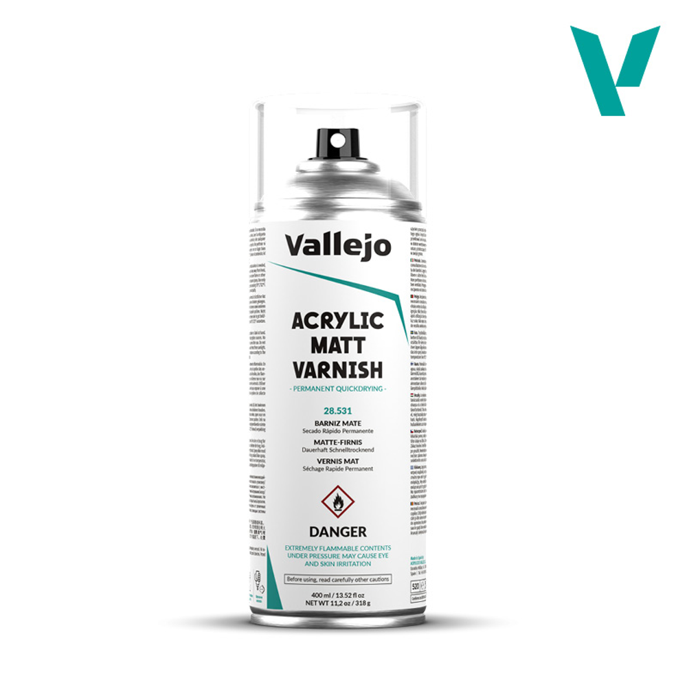 Vallejo Aerosol: Acrylic Matt Varnish (400ml)
