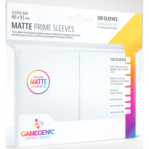 Matte Prime Sleeves: White (100) Matte Prime Sleeves: White (100)