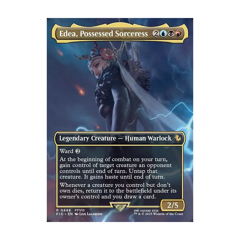 Edea, Possessed Sorceress (Borderless) - Final Fantasy Commander (Near Mint)