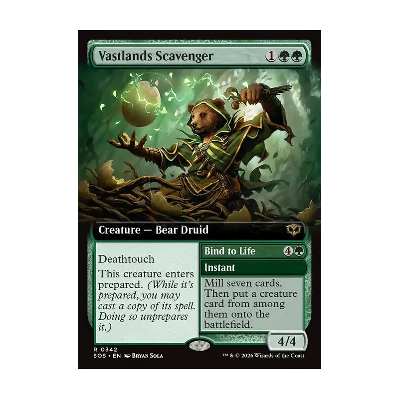 Vastlands Scavenger // Bind to Life (Extended Art) - Secrets of Strixhaven (Near Mint)