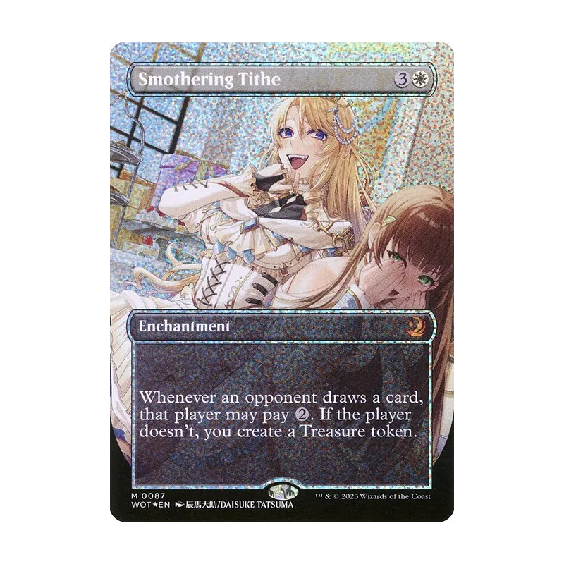 Smothering Tithe (Anime Borderless) (Confetti Foil) - Wilds of Eldraine: Enchanting Tales (Foil Near Mint)