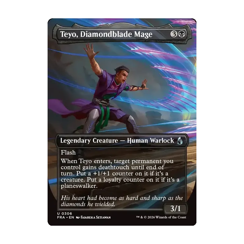 Teyo, Diamondblade Mage (Borderless) - Reality Fracture (Near Mint)