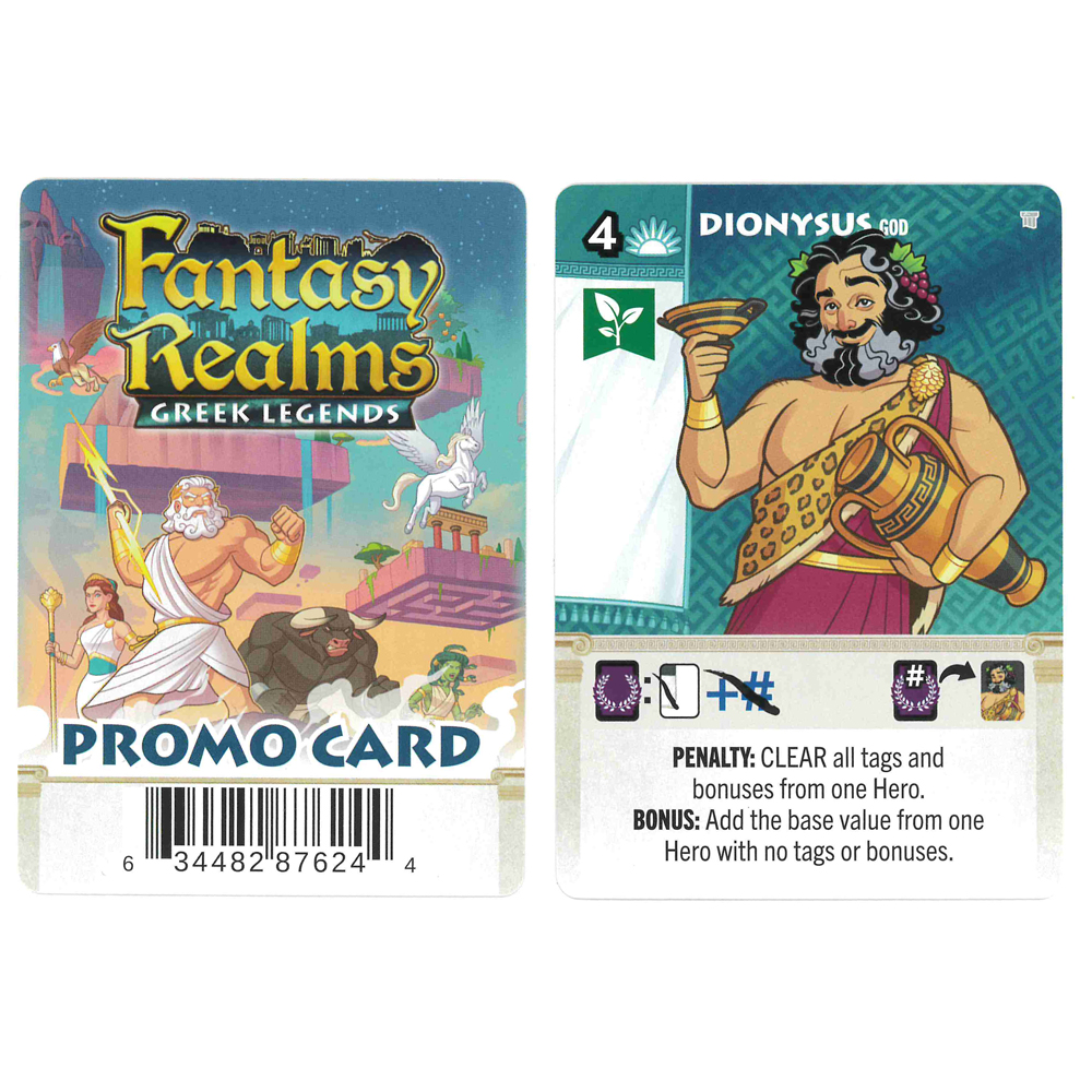 Fantasy Realms: Greek Legends Promo Dionysus Card (Add-on SKU for WZK87623) (New Arrival)