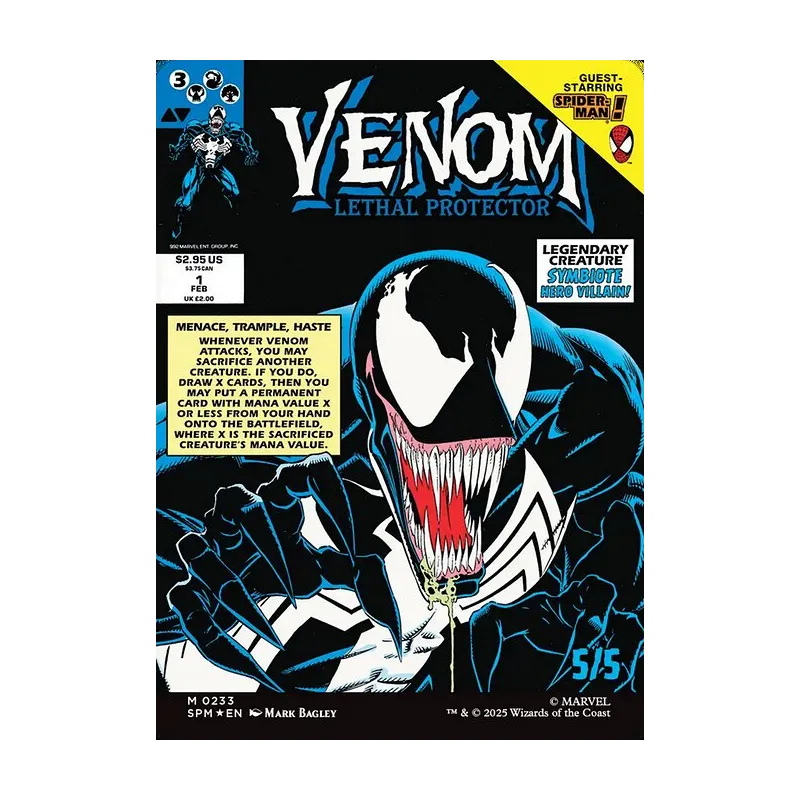 Eddie Brock // Venom, Lethal Protector (0233) (Borderless) - Marvel's Spider-Man (Foil Near Mint)