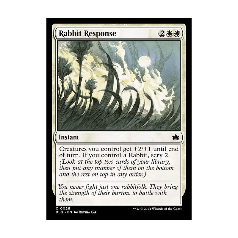 mtg bloomburrow rabbit cards Rabbit Response