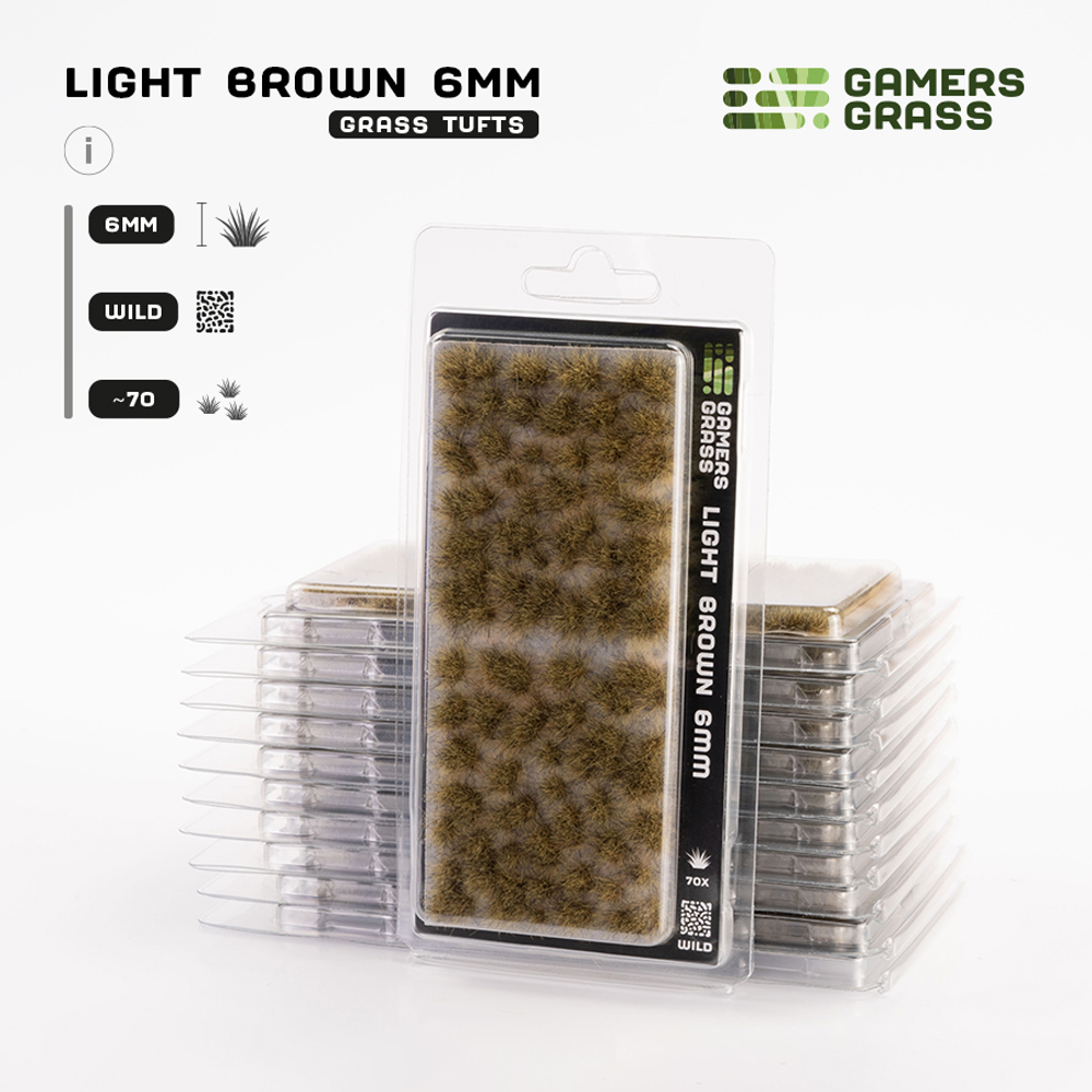 Gamers Grass Tufts: Light Brown - Wild 6mm