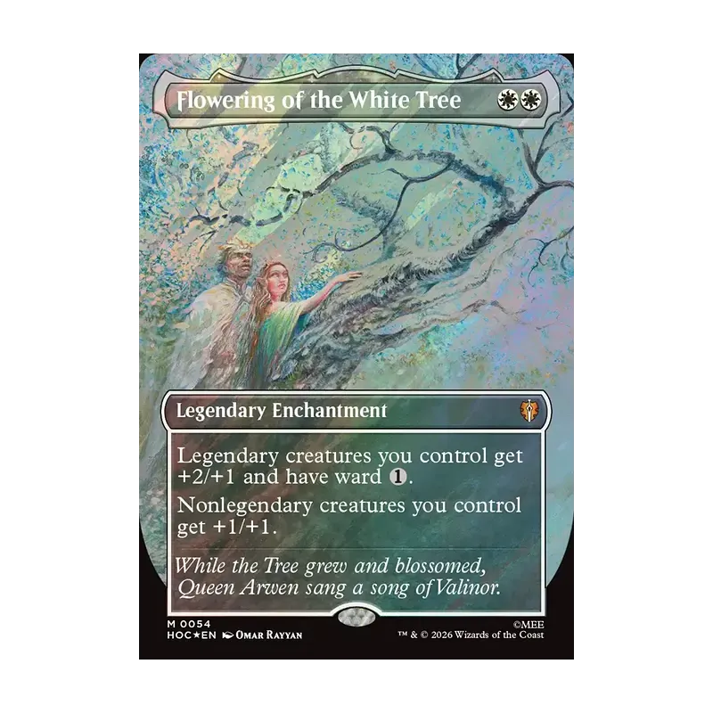 Flowering of the White Tree (Borderless) (Surge Foil) - The Hobbit Eternal (Foil Near Mint)