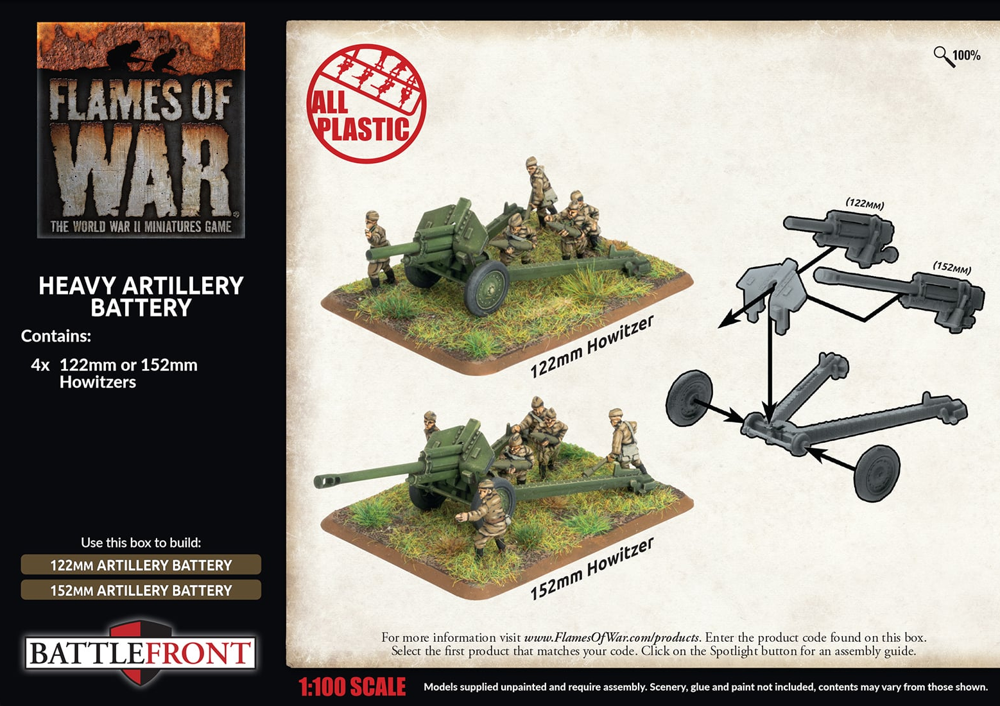Flames of War WW2: Soviet - Heavy Artillery Battery