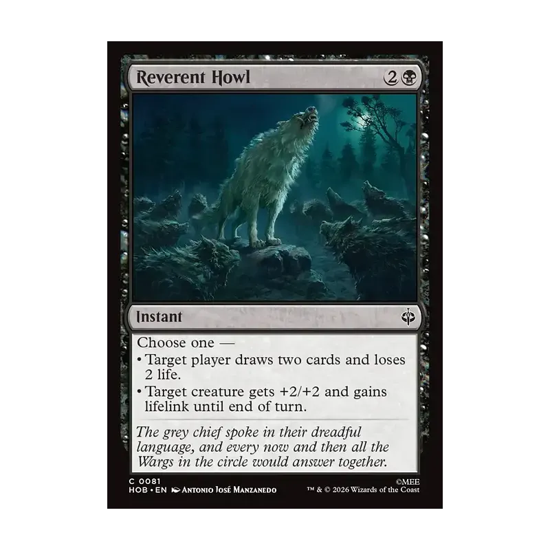 Reverent Howl - The Hobbit (Near Mint)