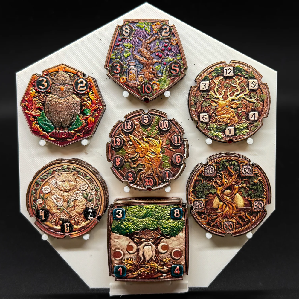 FlipDie Legends Metal Dice Coin Set: Druid (7) (Preorder)
