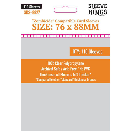 Sleeve Kings: Zombicide Compatible Sleeves (76x88mm) (110) Sleeve Kings: Zombicide Compatible Sleeves (76x88mm) (110)