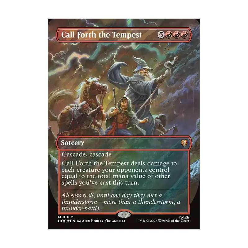 Call Forth the Tempest (Borderless) (Surge Foil) - The Hobbit Eternal (Foil Near Mint)
