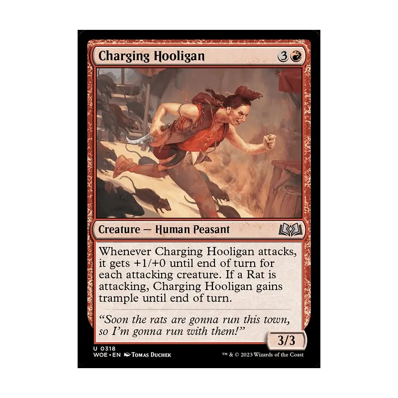 Charging Hooligan - Wilds of Eldraine (Near Mint)