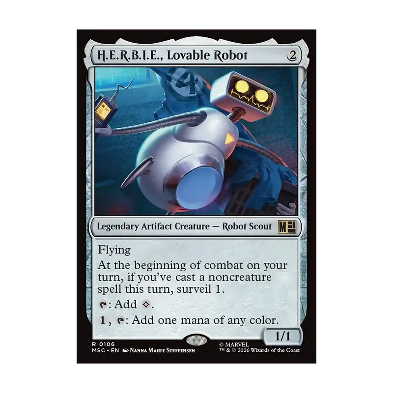 H.E.R.B.I.E., Lovable Robot (Surge Foil) - Marvel Super Heroes Commander (Foil Near Mint)