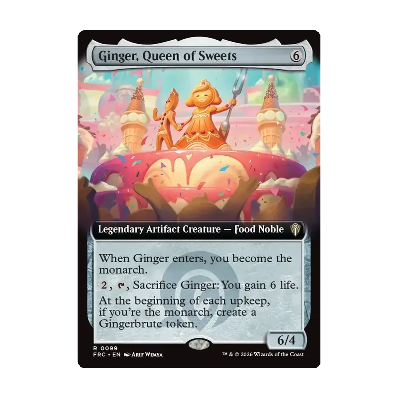 Ginger, Queen of Sweets (Extended Art) - Reality Fracture Commander (Near Mint)
