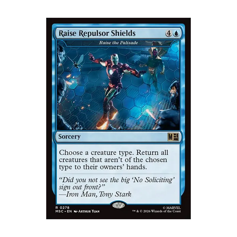 Raise Repulsor Shields / Raise the Palisade (Surge Foil) - Marvel Super Heroes Commander (Foil Near Mint)