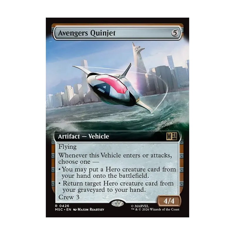 Avengers Quinjet (Extended Art) - Marvel Super Heroes Commander (Near Mint)