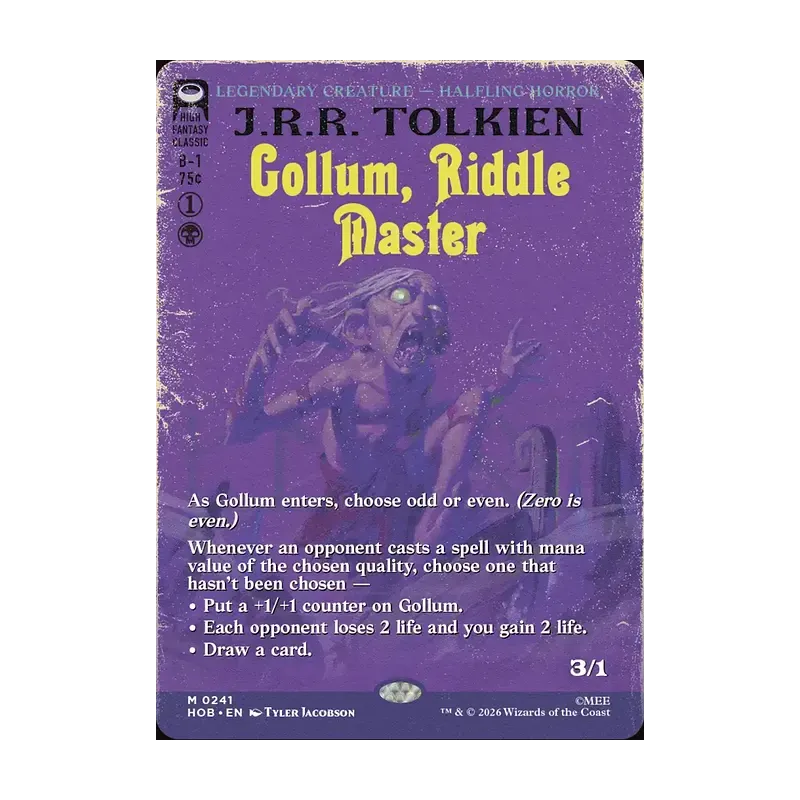 Gollum, Riddle Master (Borderless) - The Hobbit (Near Mint)