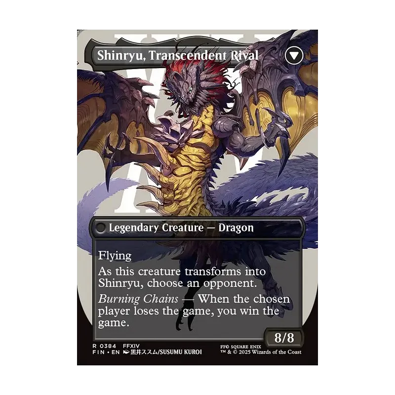 Zenos yae Galvus // Shinryu, Transcendent Rival (Borderless) - Final Fantasy (Near Mint)
