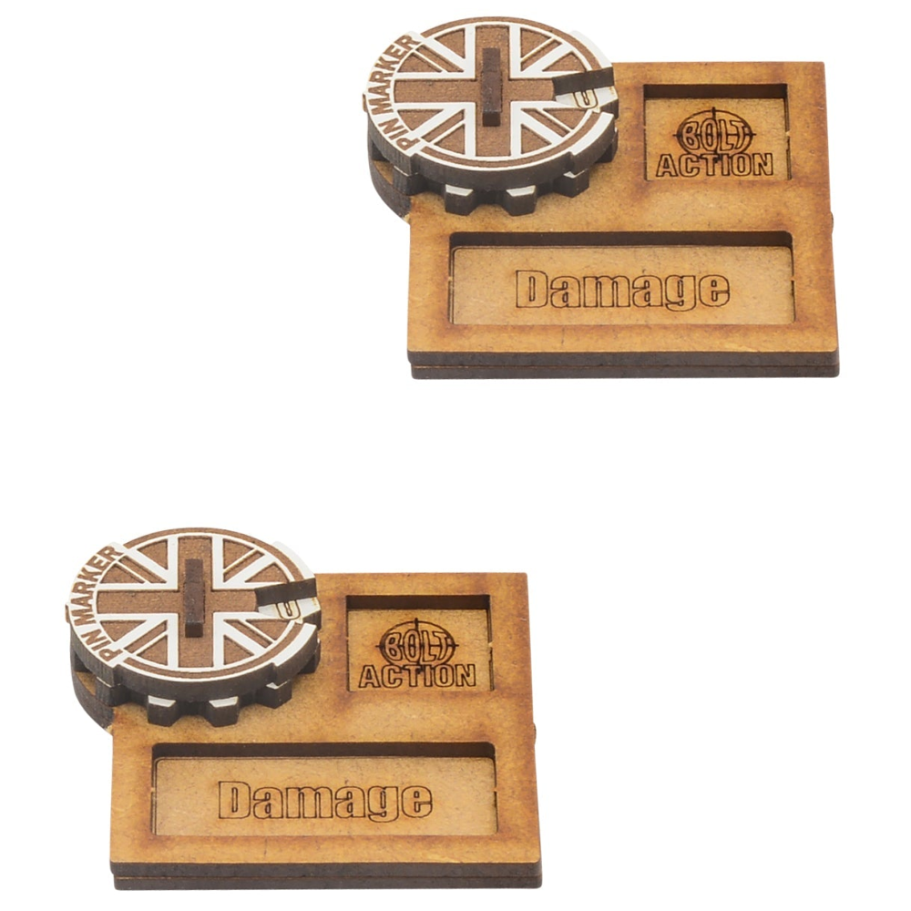 Bolt Action: MDF Vehicle Pin Markers - Great Britain (Preorder)