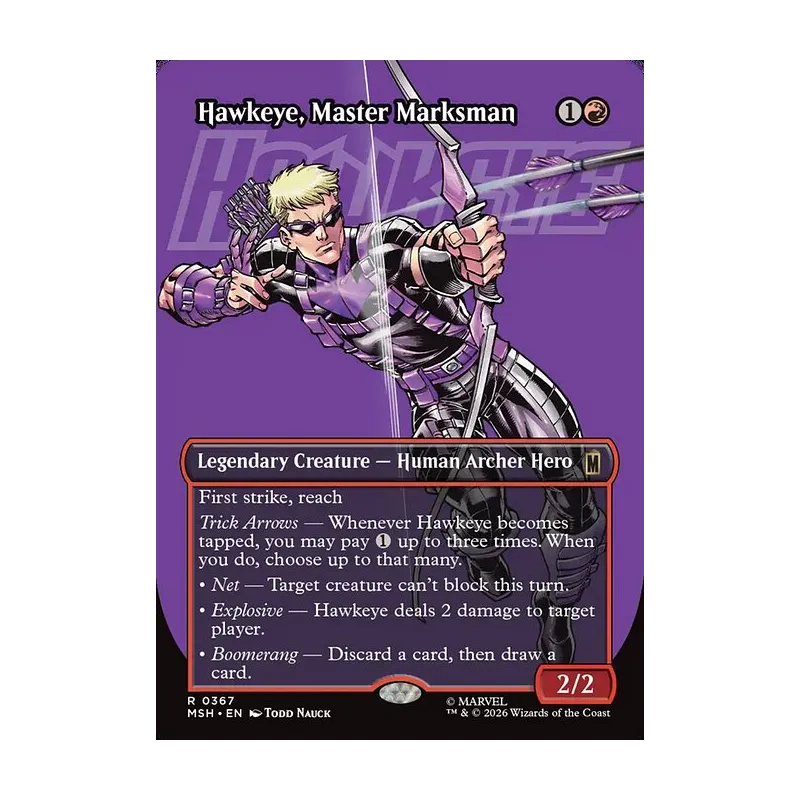 Hawkeye, Master Marksman (Borderless) - Marvel Super Heroes (Near Mint)