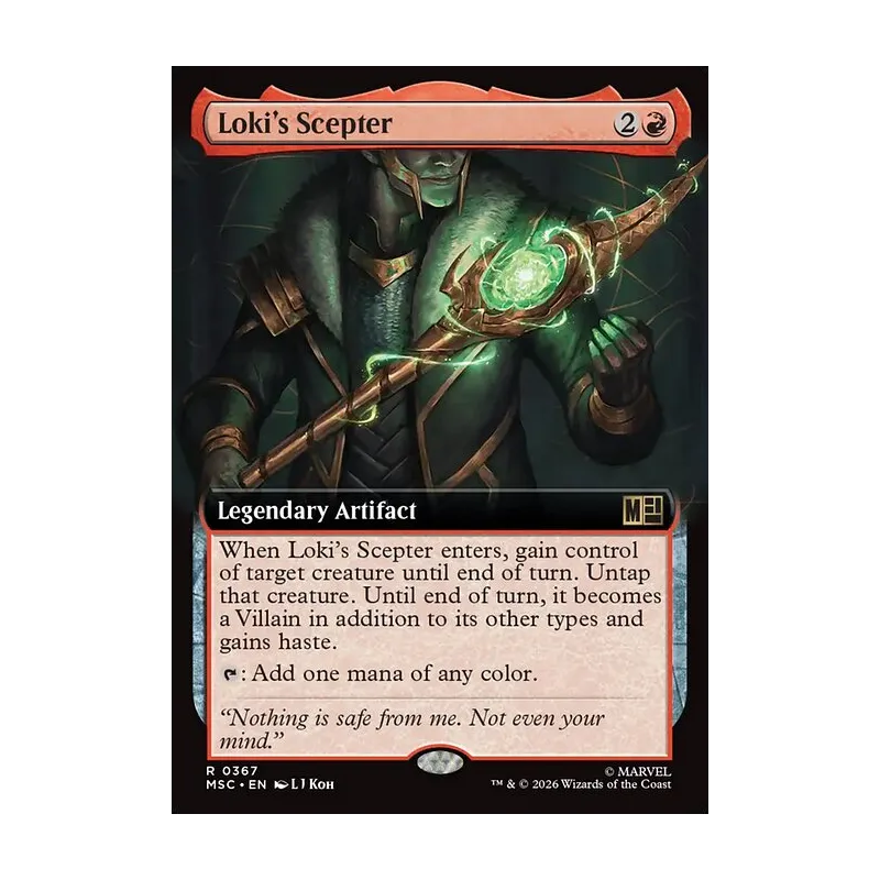 Loki's Scepter (Extended Art) - Marvel Super Heroes Commander (Near Mint)