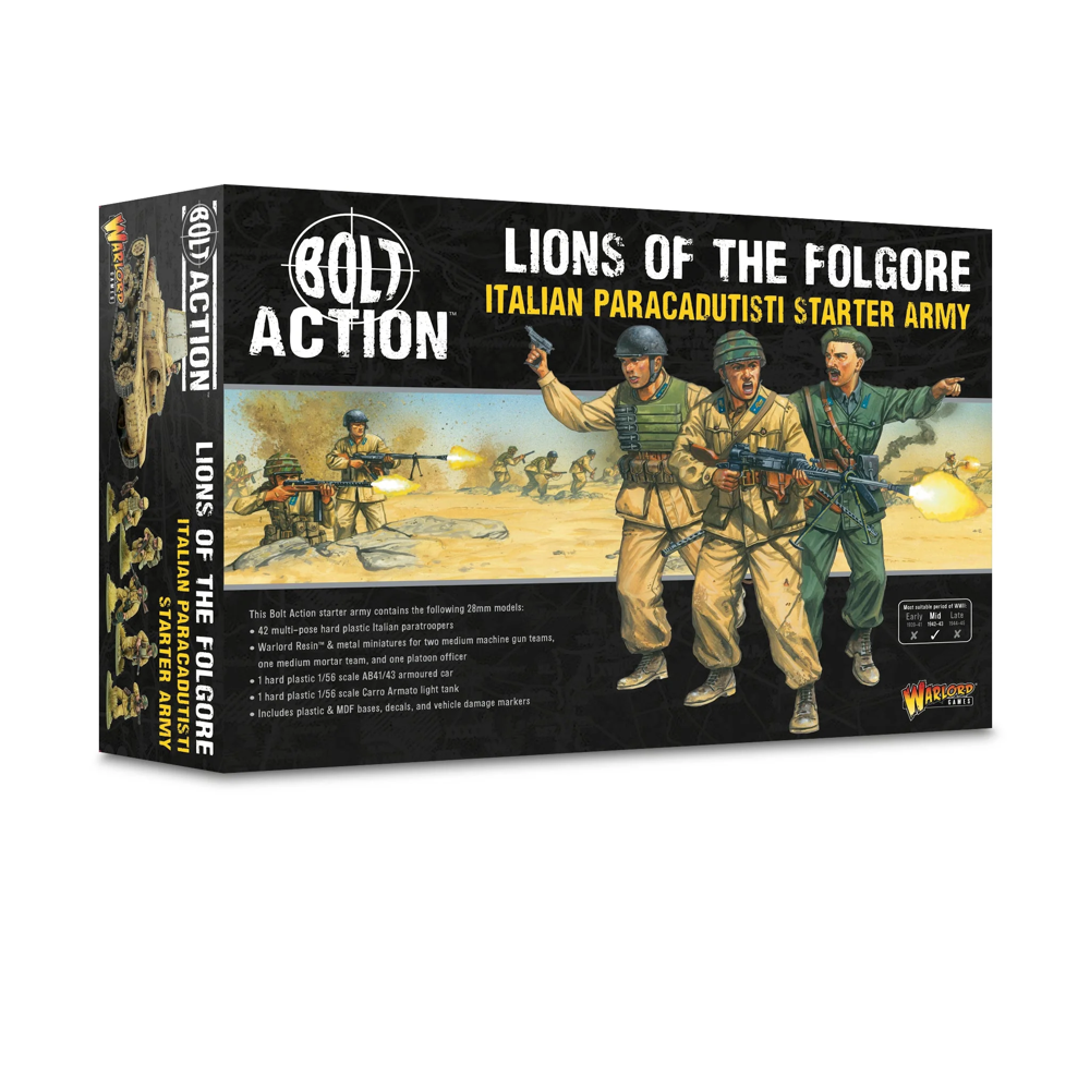 Bolt Action 3E: Lions of the Folgore - Italian Paracadutisti Starter Army (Preorder)