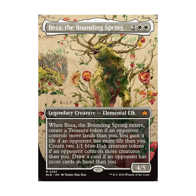 Beza, the Bounding Spring (Borderless) - Bloomburrow (Near Mint)