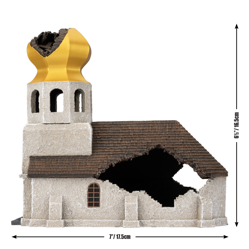 Flames of War: Battlefield in a Box - Ruined Rural Church (New Arrival)