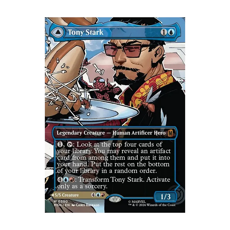 Tony Stark / The Invincible Iron Man (Borderless) (0350) - Marvel Super Heroes (Near Mint)