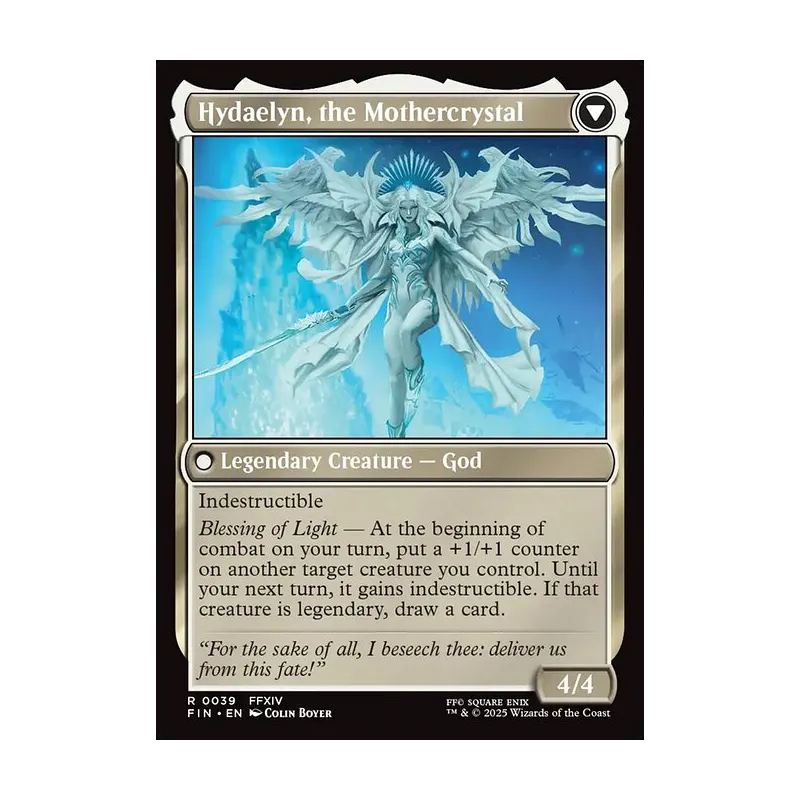 venat card mtg Venat, Heart of Hydaelyn // Hydaelyn, the Mothercrystal [FINAL FANTASY] put a +1/+1 counter on another target creature you control Venat, Heart of Hydaelyn //