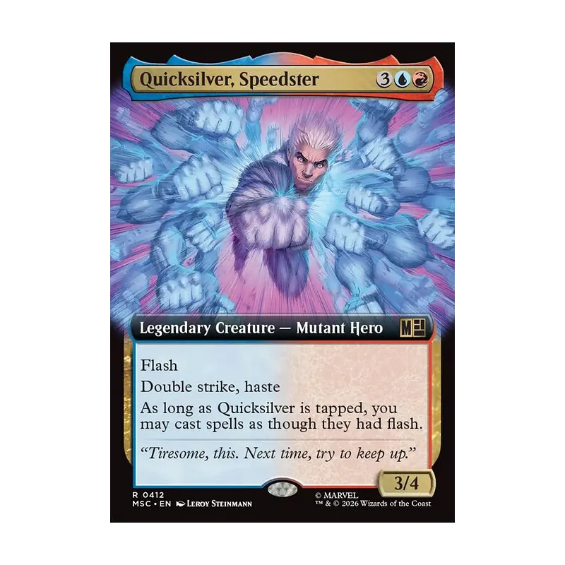 Quicksilver, Speedster (Extended Art) - Marvel Super Heroes Commander (Near Mint)